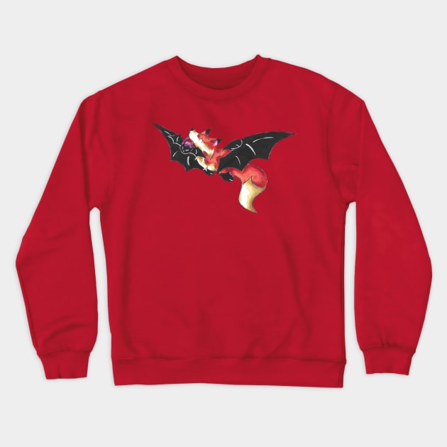 Flying Fox Trick or Treater Crewneck Sweatshirt by KristenOKeefeArt